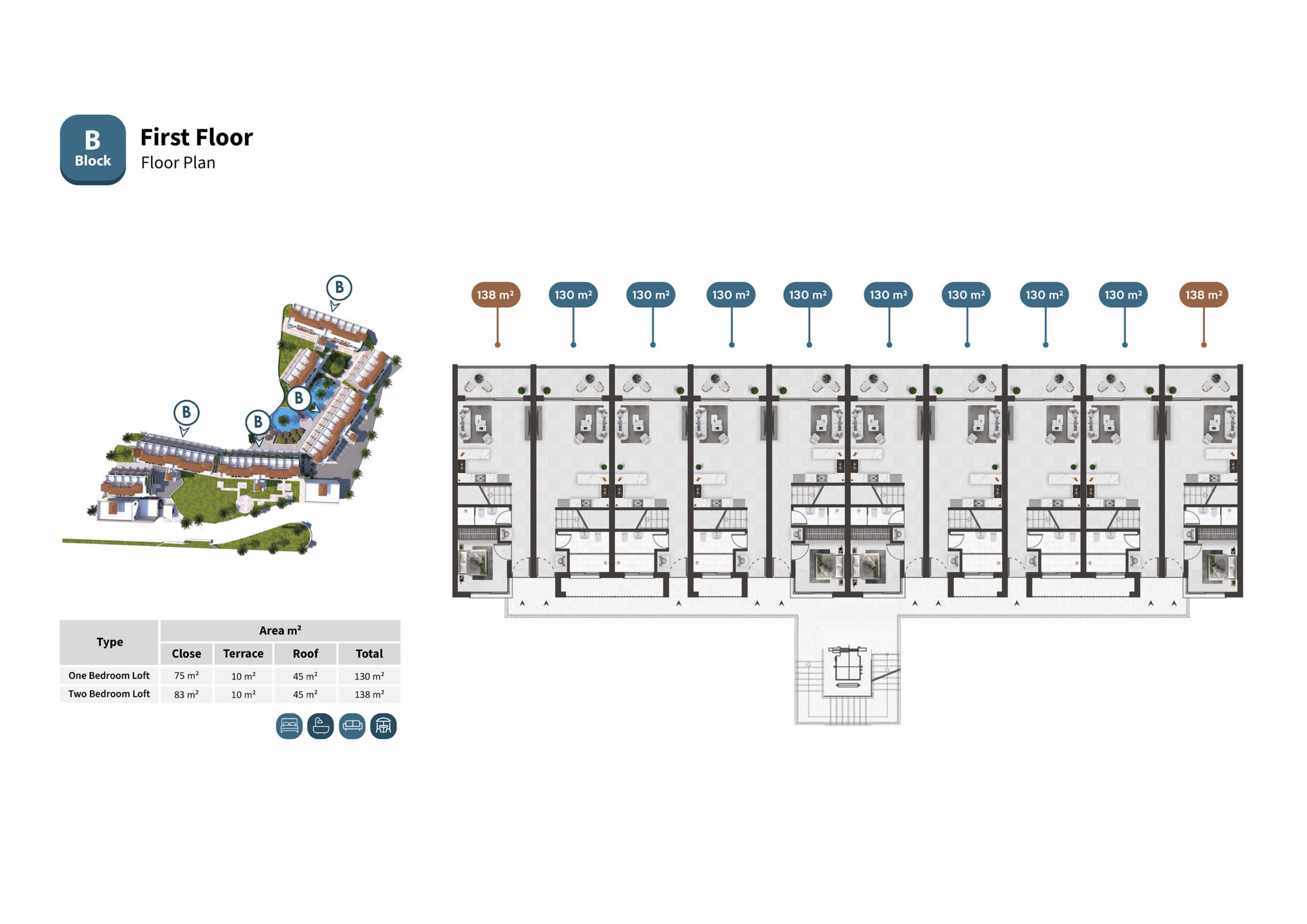 B Block 2. First Floor